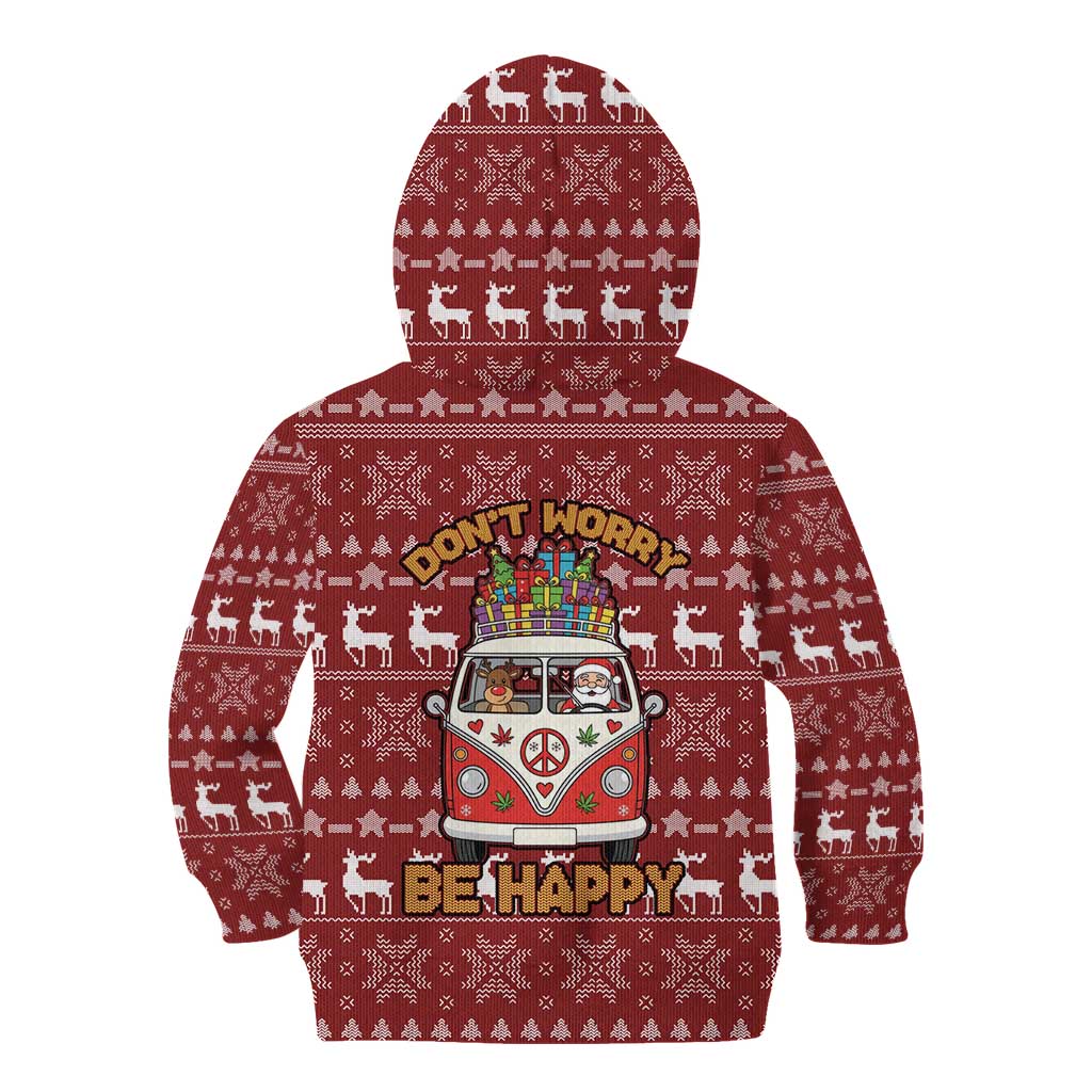Hippie Car Santa Claus Christmas Kid Hoodie Xmas Holiday Patterns - Wonder Print Shop
