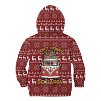 Hippie Car Santa Claus Christmas Kid Hoodie Xmas Holiday Patterns - Wonder Print Shop