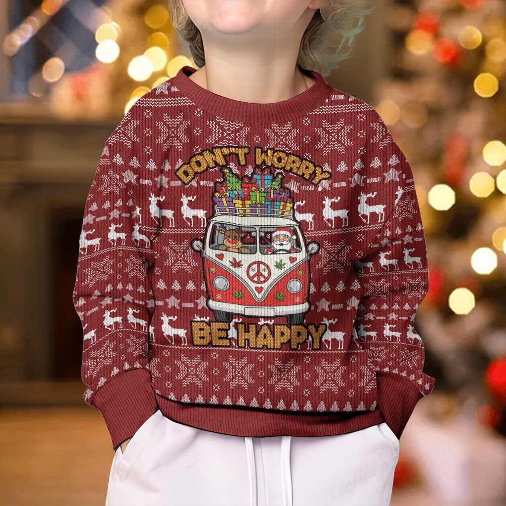 Hippie Car Santa Claus Christmas Kid Ugly Christmas Sweater Xmas Holiday Patterns - Wonder Print Shop