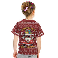 Hippie Car Santa Claus Christmas Kid T Shirt Xmas Holiday Patterns - Wonder Print Shop