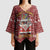 Hippie Car Santa Claus Christmas Kimono Sleeve Blouse Xmas Holiday Patterns - Wonder Print Shop