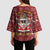 Hippie Car Santa Claus Christmas Kimono Sleeve Blouse Xmas Holiday Patterns - Wonder Print Shop