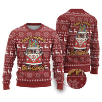 Hippie Car Santa Claus Christmas Ugly Christmas Sweater Xmas Holiday Patterns - Wonder Print Shop