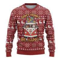 Hippie Car Santa Claus Christmas Ugly Christmas Sweater Xmas Holiday Patterns - Wonder Print Shop