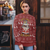 Hippie Car Santa Claus Christmas Ugly Christmas Sweater Xmas Holiday Patterns - Wonder Print Shop