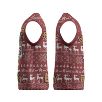 Hippie Car Santa Claus Christmas Knitted V-Neck Vest Xmas Holiday Patterns - Wonder Print Shop