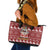 Hippie Car Santa Claus Christmas Leather Tote Bag Xmas Holiday Patterns - Wonder Print Shop