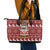 Hippie Car Santa Claus Christmas Leather Tote Bag Xmas Holiday Patterns - Wonder Print Shop
