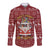 Hippie Car Santa Claus Christmas Long Sleeve Button Shirt Xmas Holiday Patterns - Wonder Print Shop