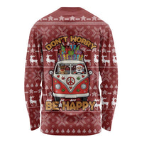 Hippie Car Santa Claus Christmas Long Sleeve Shirt Xmas Holiday Patterns - Wonder Print Shop