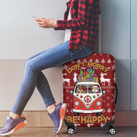 Hippie Car Santa Claus Christmas Luggage Cover Xmas Holiday Patterns - Wonder Print Shop