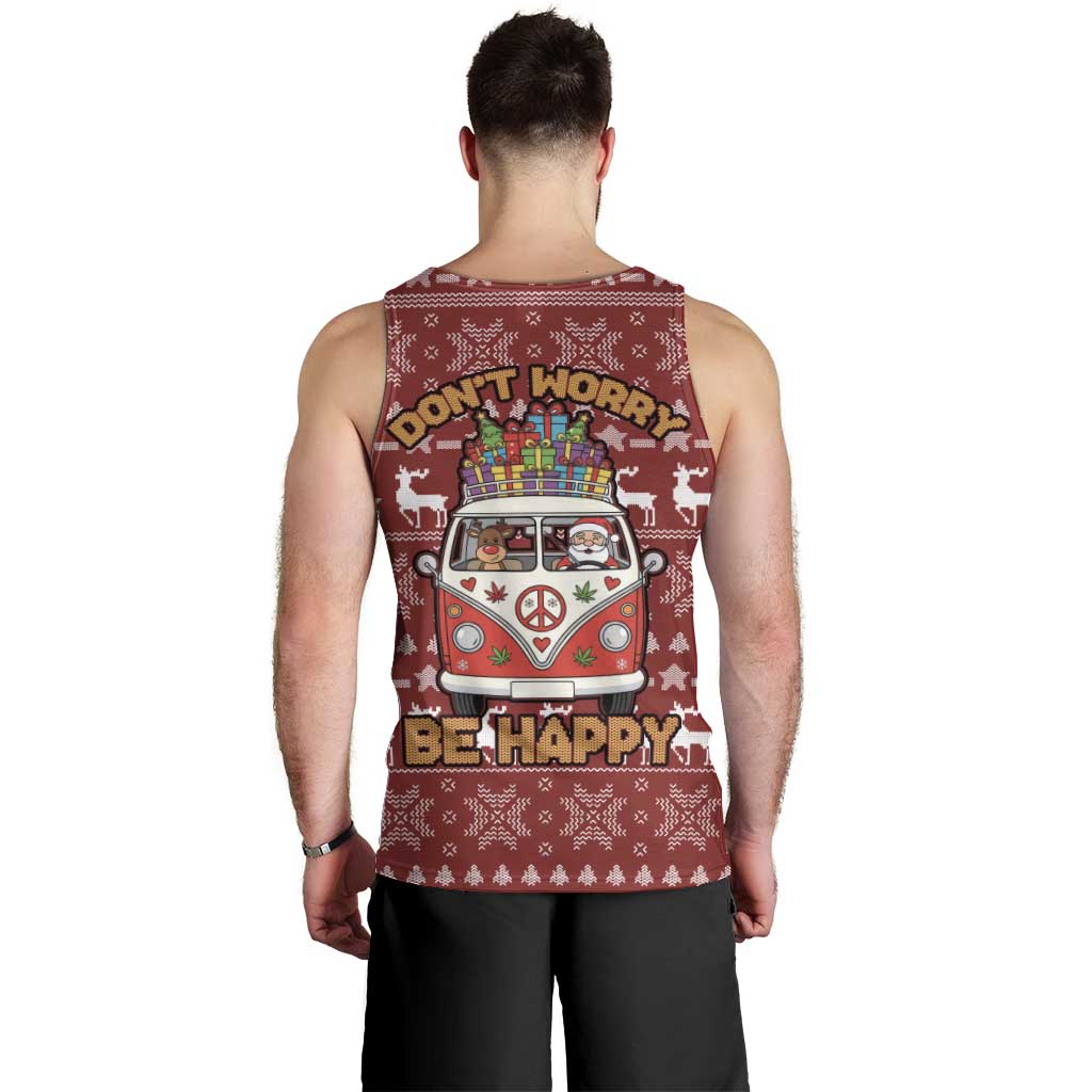 Hippie Car Santa Claus Christmas Men Tank Top Xmas Holiday Patterns - Wonder Print Shop