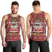 Hippie Car Santa Claus Christmas Men Tank Top Xmas Holiday Patterns - Wonder Print Shop