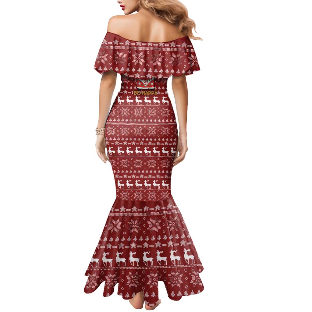 Hippie Car Santa Claus Christmas Mermaid Dress Xmas Holiday Patterns - Wonder Print Shop
