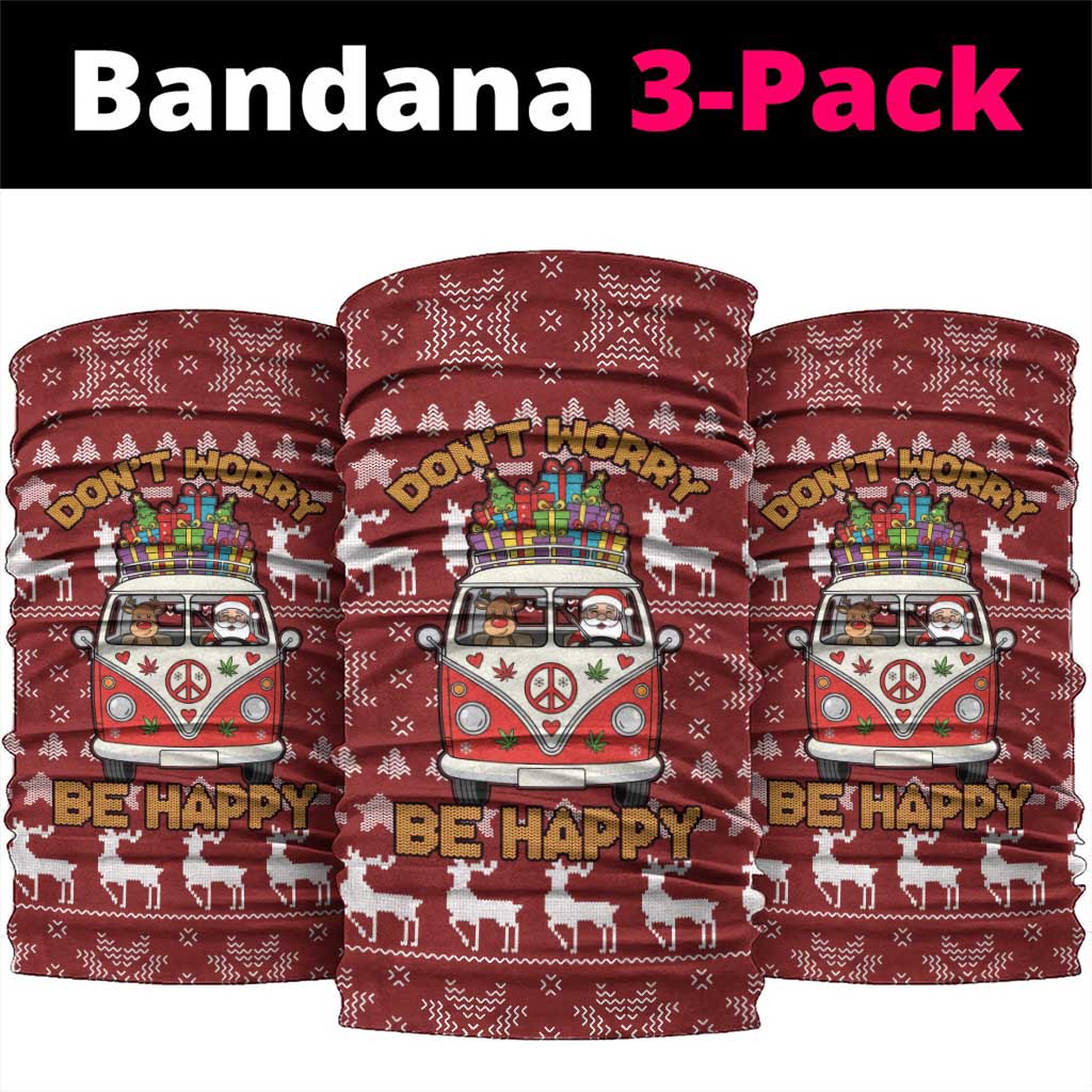 Hippie Car Santa Claus Christmas Neck Gaiter Xmas Holiday Patterns - Wonder Print Shop
