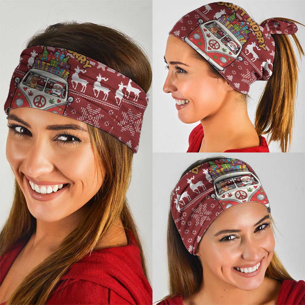 Hippie Car Santa Claus Christmas Neck Gaiter Xmas Holiday Patterns - Wonder Print Shop