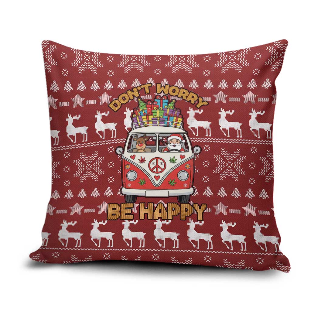 Hippie Car Santa Claus Christmas Pillow Cover Xmas Holiday Patterns - Wonder Print Shop