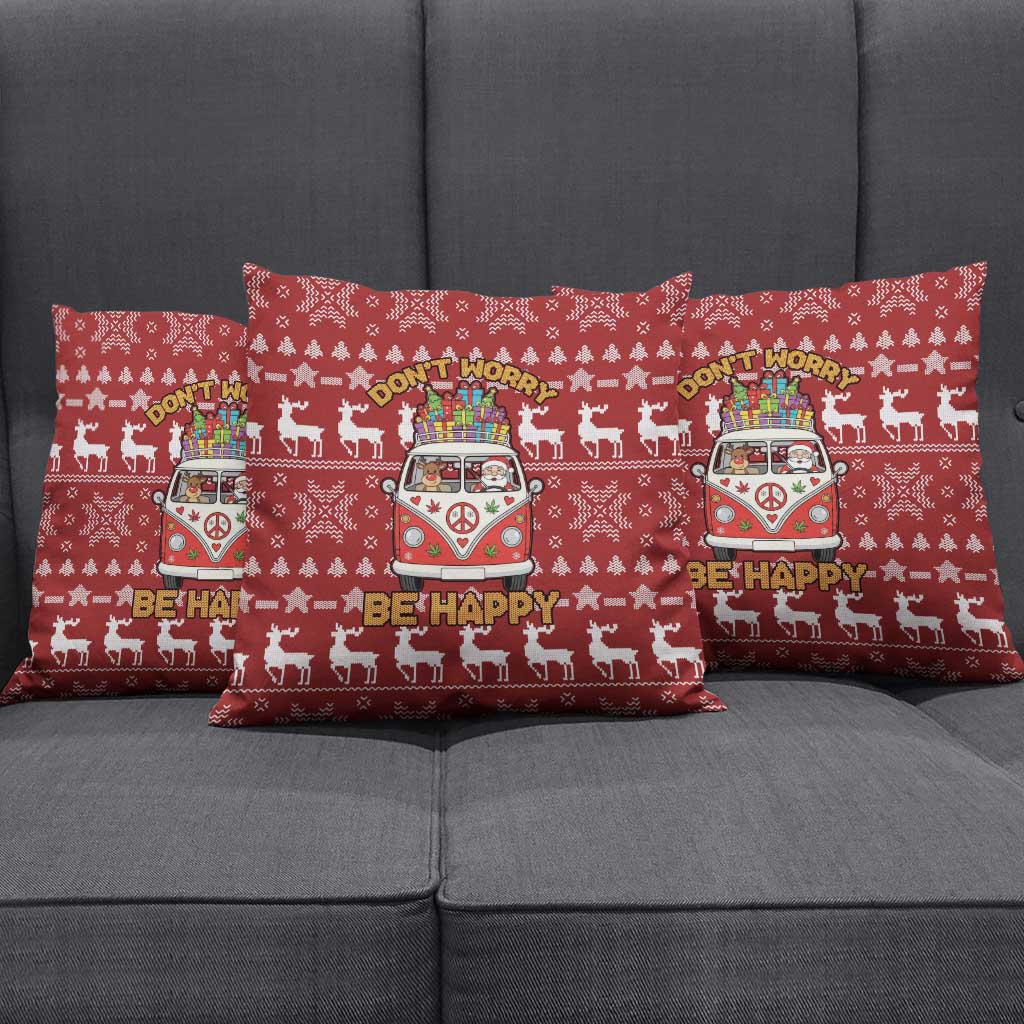 Hippie Car Santa Claus Christmas Pillow Cover Xmas Holiday Patterns - Wonder Print Shop