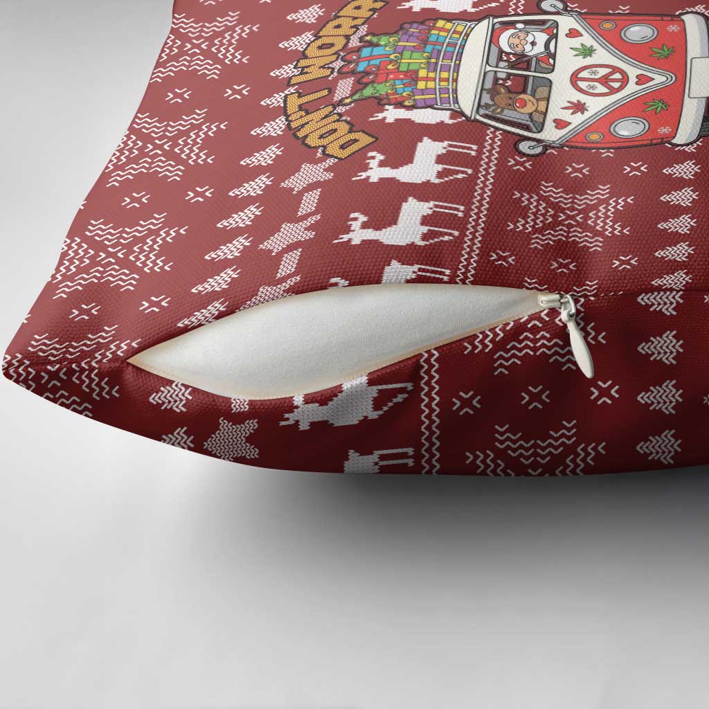 Hippie Car Santa Claus Christmas Pillow Cover Xmas Holiday Patterns - Wonder Print Shop