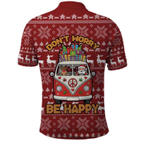 Hippie Car Santa Claus Christmas Polo Shirt Xmas Holiday Patterns - Wonder Print Shop