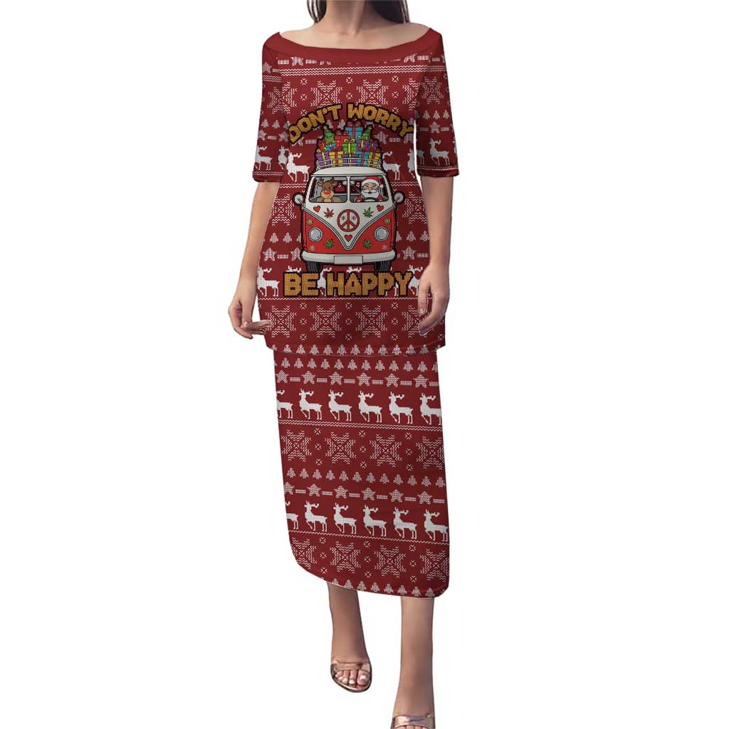 Hippie Car Santa Claus Christmas Puletasi Xmas Holiday Patterns - Wonder Print Shop