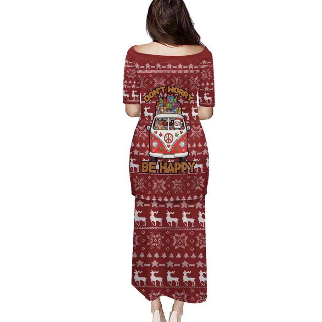 Hippie Car Santa Claus Christmas Puletasi Xmas Holiday Patterns - Wonder Print Shop