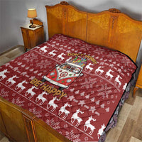 Hippie Car Santa Claus Christmas Quilt Xmas Holiday Patterns - Wonder Print Shop