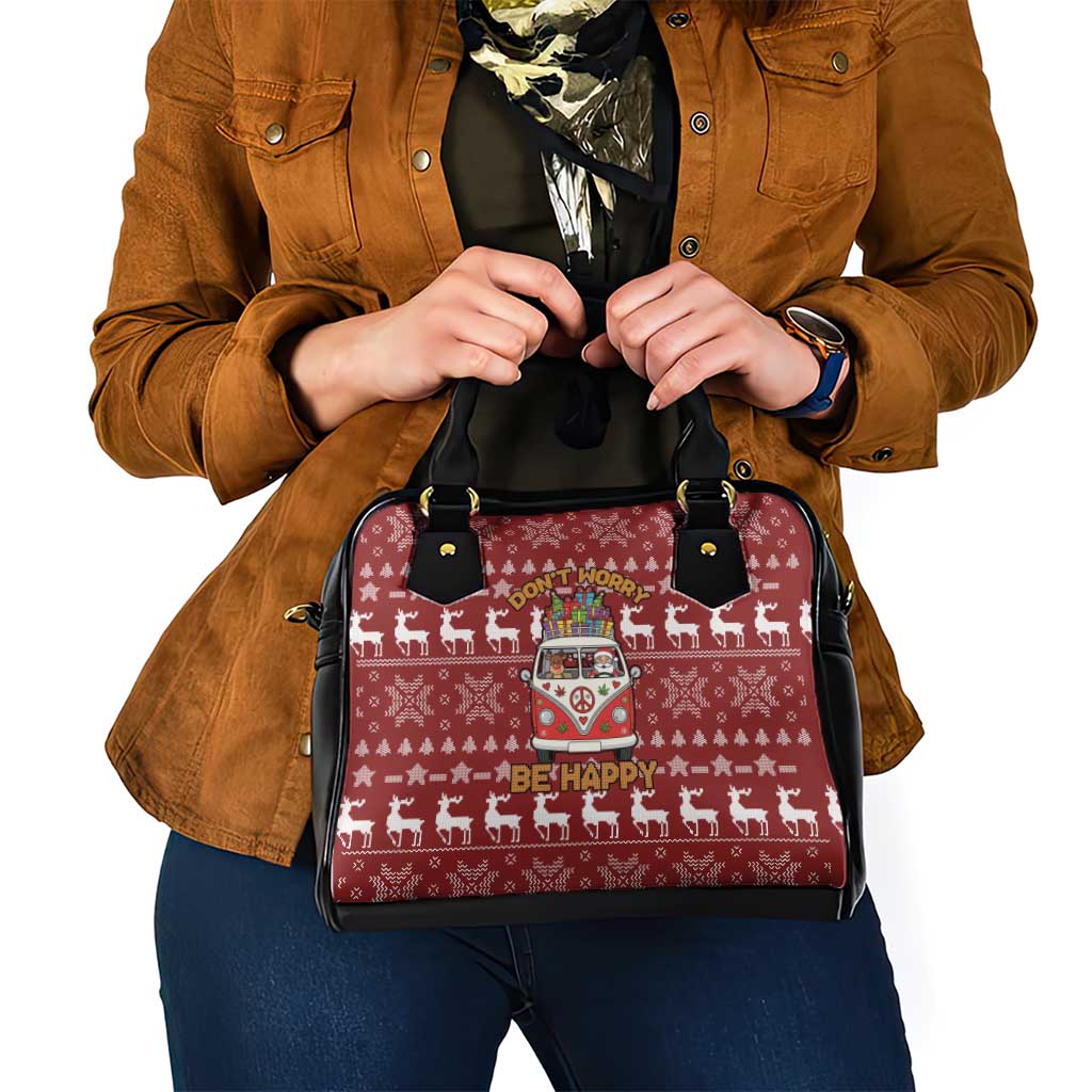 Hippie Car Santa Claus Christmas Shoulder Handbag Xmas Holiday Patterns - Wonder Print Shop