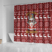 Hippie Car Santa Claus Christmas Shower Curtain Xmas Holiday Patterns - Wonder Print Shop