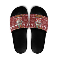 Hippie Car Santa Claus Christmas Slide Sandals Xmas Holiday Patterns - Wonder Print Shop