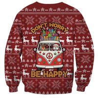 Hippie Car Santa Claus Christmas Sweatshirt Xmas Holiday Patterns - Wonder Print Shop