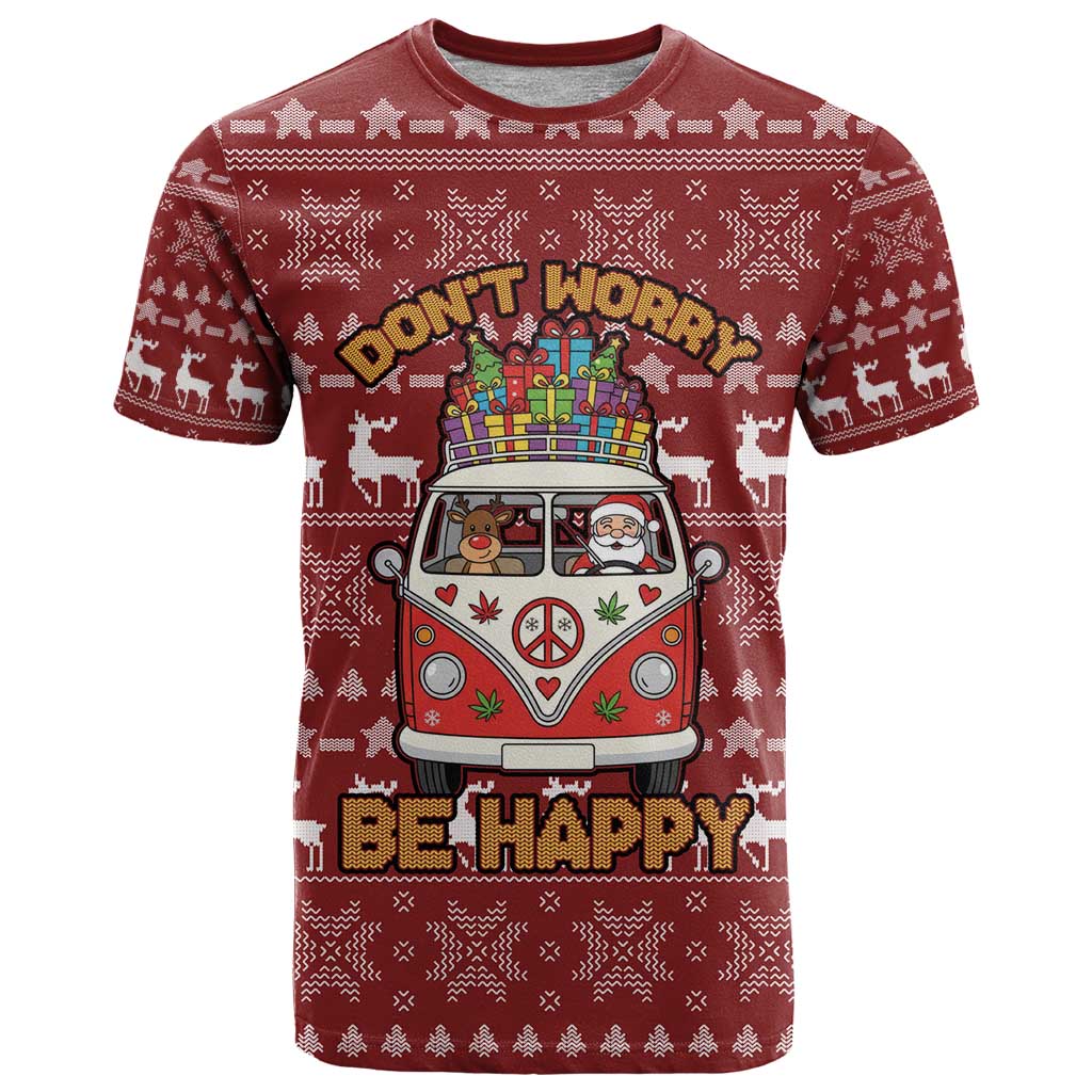 Hippie Car Santa Claus Christmas T Shirt Xmas Holiday Patterns - Wonder Print Shop