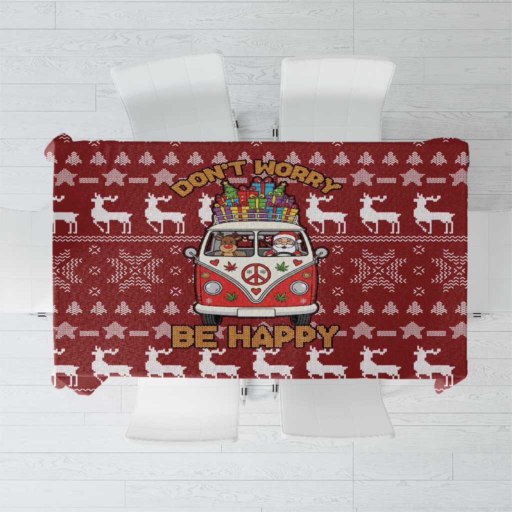 Hippie Car Santa Claus Christmas Tablecloth Xmas Holiday Patterns - Wonder Print Shop