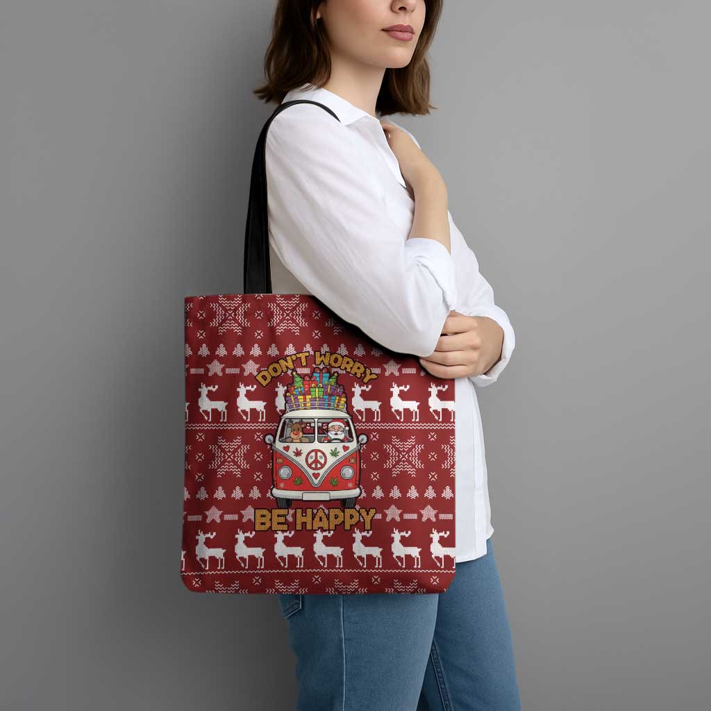 Hippie Car Santa Claus Christmas Tote Bag Xmas Holiday Patterns - Wonder Print Shop