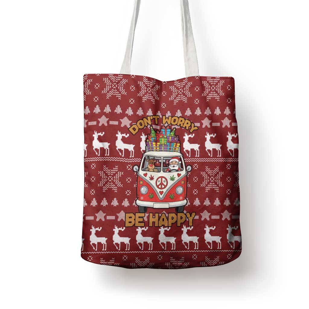 Hippie Car Santa Claus Christmas Tote Bag Xmas Holiday Patterns - Wonder Print Shop