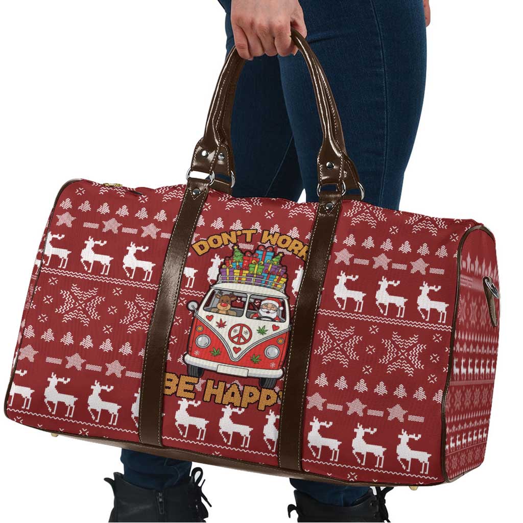 Hippie Car Santa Claus Christmas Travel Bag Xmas Holiday Patterns - Wonder Print Shop