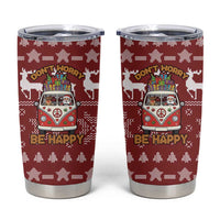 Hippie Car Santa Claus Christmas Tumbler Cup Xmas Holiday Patterns - Wonder Print Shop