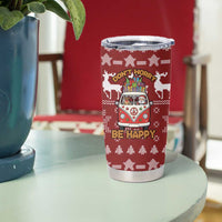 Hippie Car Santa Claus Christmas Tumbler Cup Xmas Holiday Patterns - Wonder Print Shop