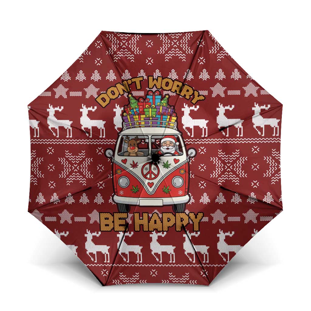 Hippie Car Santa Claus Christmas Umbrella Xmas Holiday Patterns - Wonder Print Shop