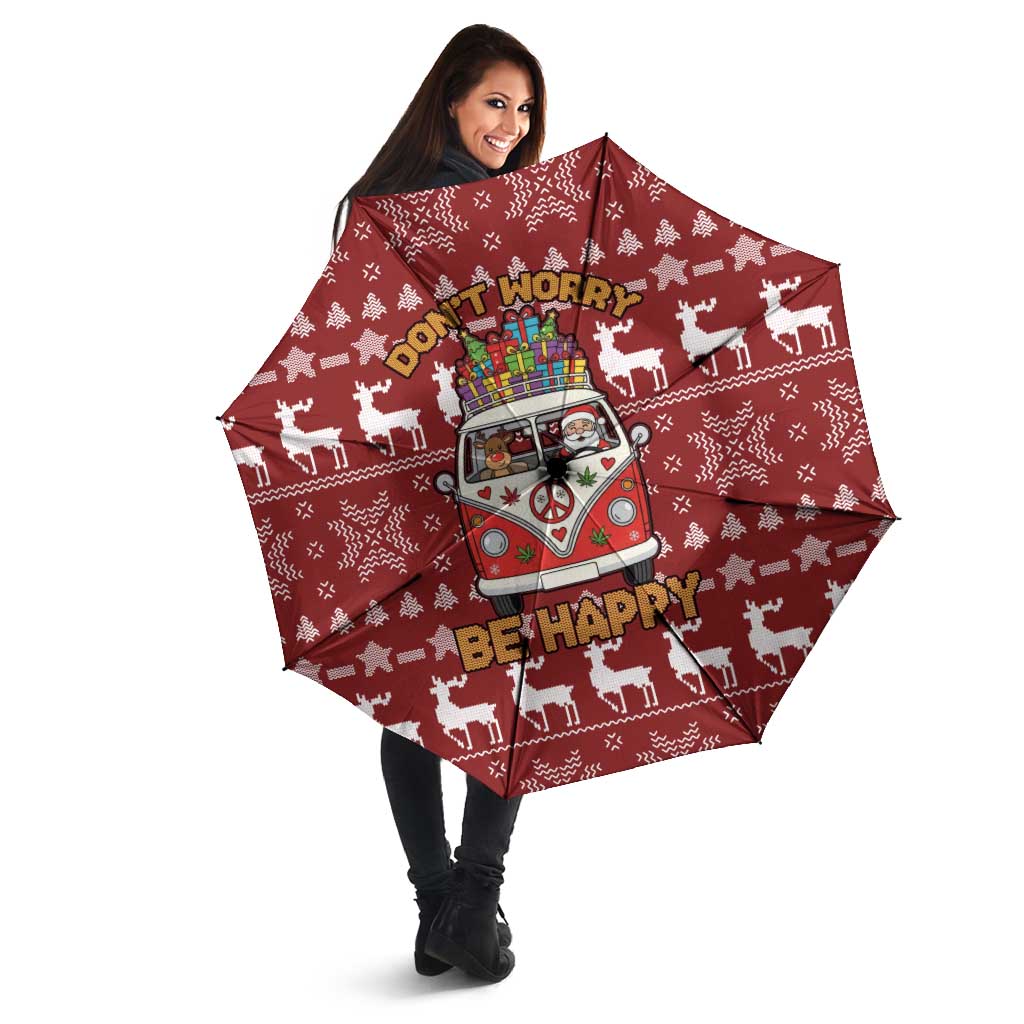 Hippie Car Santa Claus Christmas Umbrella Xmas Holiday Patterns - Wonder Print Shop