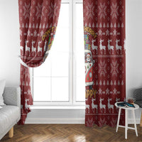 Hippie Car Santa Claus Christmas Window Curtain Xmas Holiday Patterns - Wonder Print Shop