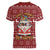 Hippie Car Santa Claus Christmas Women V-Neck T-Shirt Xmas Holiday Patterns - Wonder Print Shop