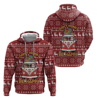 Hippie Car Santa Claus Christmas Zip Hoodie Xmas Holiday Patterns - Wonder Print Shop