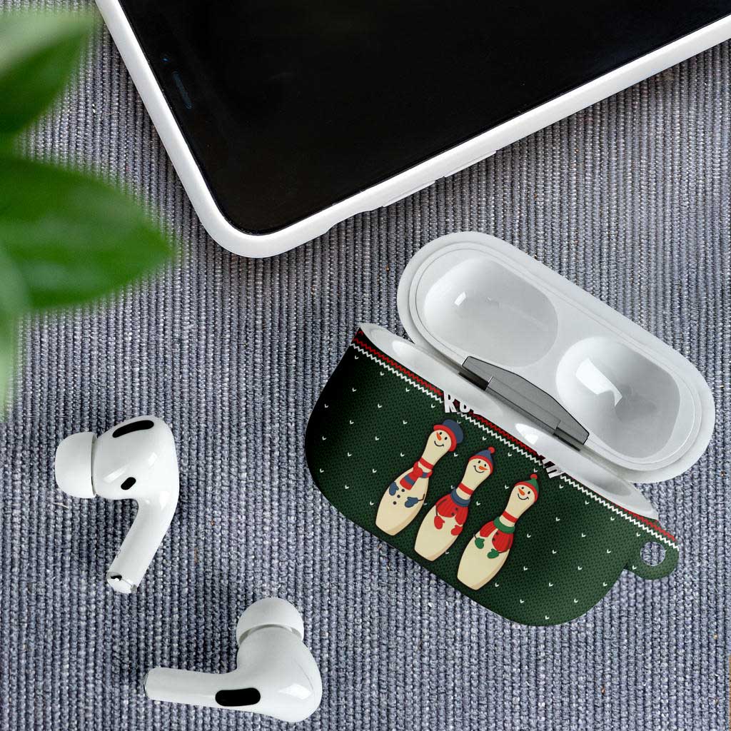 Christmas Bowling Rollin With My Snowmies AirPods Case Xmas Holiday Patterns - Wonder Print Shop
