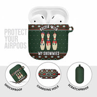 Christmas Bowling Rollin With My Snowmies AirPods Case Xmas Holiday Patterns - Wonder Print Shop