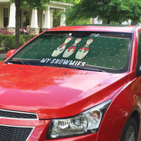 Christmas Bowling Rollin With My Snowmies Auto Sun Shade Xmas Holiday Patterns - Wonder Print Shop