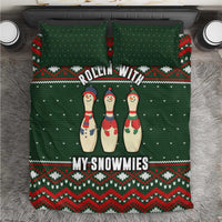 Christmas Bowling Rollin With My Snowmies Bedding Set Xmas Holiday Patterns - Wonder Print Shop