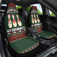 Christmas Bowling Rollin With My Snowmies Car Seat Cover Xmas Holiday Patterns - Wonder Print Shop