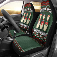 Christmas Bowling Rollin With My Snowmies Car Seat Cover Xmas Holiday Patterns - Wonder Print Shop