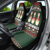 Christmas Bowling Rollin With My Snowmies Car Seat Cover Xmas Holiday Patterns - Wonder Print Shop
